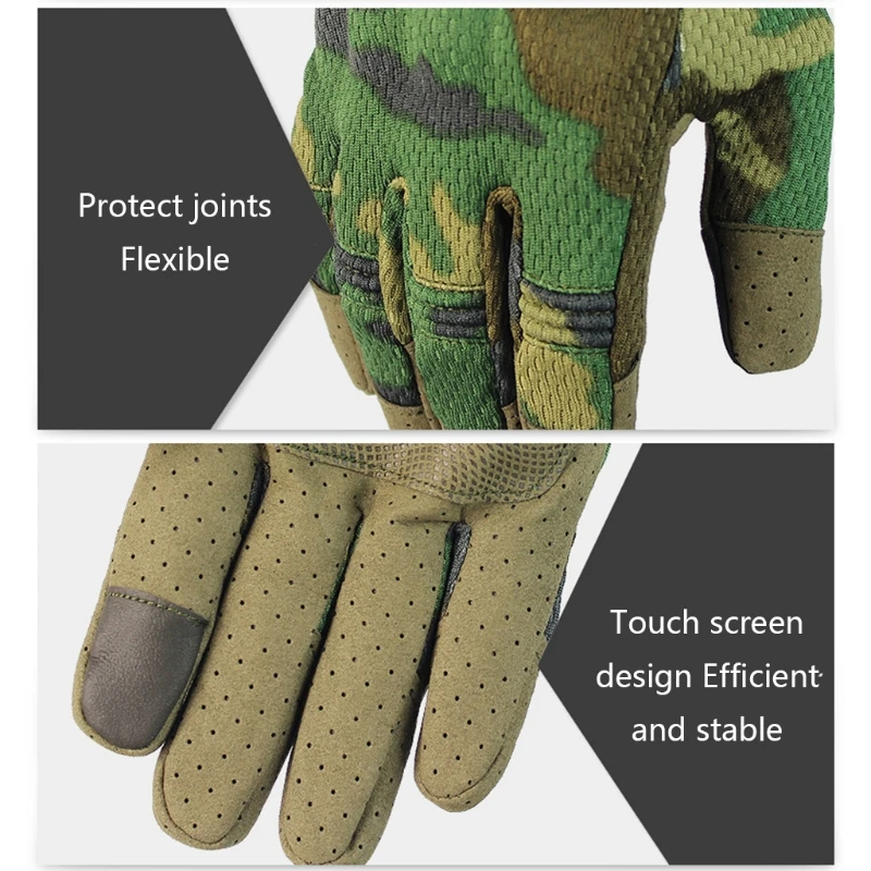 

Motorcycle Gloves Summer Breathable Tactical- Full Finger Gloves Touchscreen Q39F