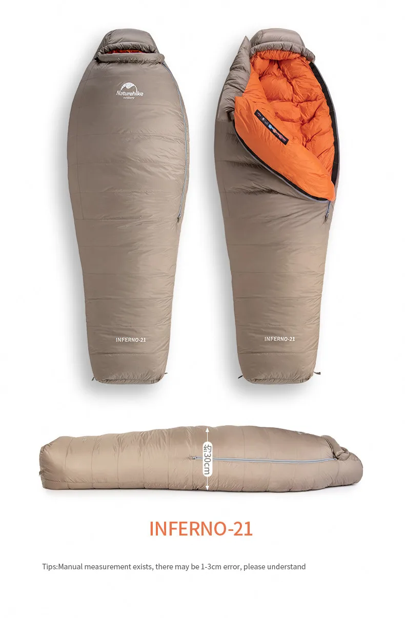 Naturehike зимний 750FP гусиный пух спальный мешок-21 ℃ утолщенный открытый кемпинг ветрозащитный Теплый Мумия портативный унисекс спальный мешок