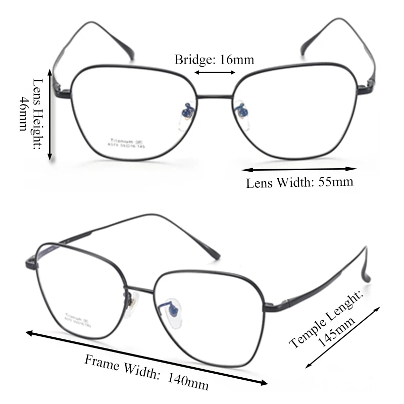 Очки из чистого титана большие круглые женские роскошные легкие оправы высшего