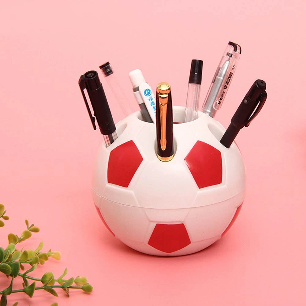 

Soccer Shape Tool Supplies Pen Pencil Holder Football Shape Toothbrush Holder Desktop Storage Box Pencil Storage Rack Home