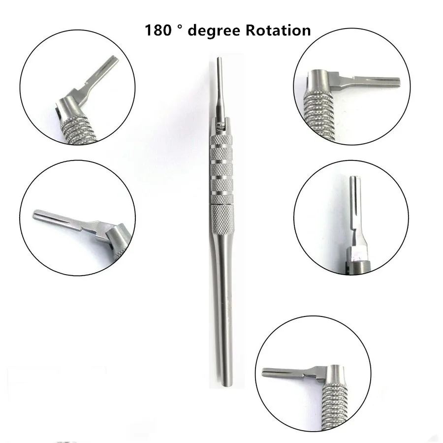 1Pcs Adjustable 180° Scalpel Handle #3 Dental Medical Surgical Instruments
