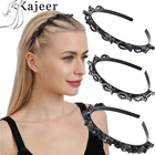 Заколка для волос Kajeer Black Braider, разрывная заколка для волос, многоуровневый обруч для волос, воздушное плетение, обруч для волос, инструмент для укладки, стразы