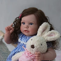 adfo reborn baby girl 55cm realistic doll hair rooted toddler best companion lol gift for girls handmade vinyl silicone doll
