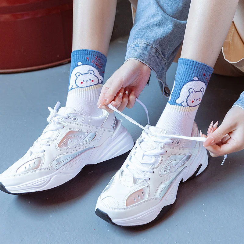 

HYRAX Socks women's sailor moon middle tube socks spring and autumn christmas gift Socks with print Woman clothes Socks