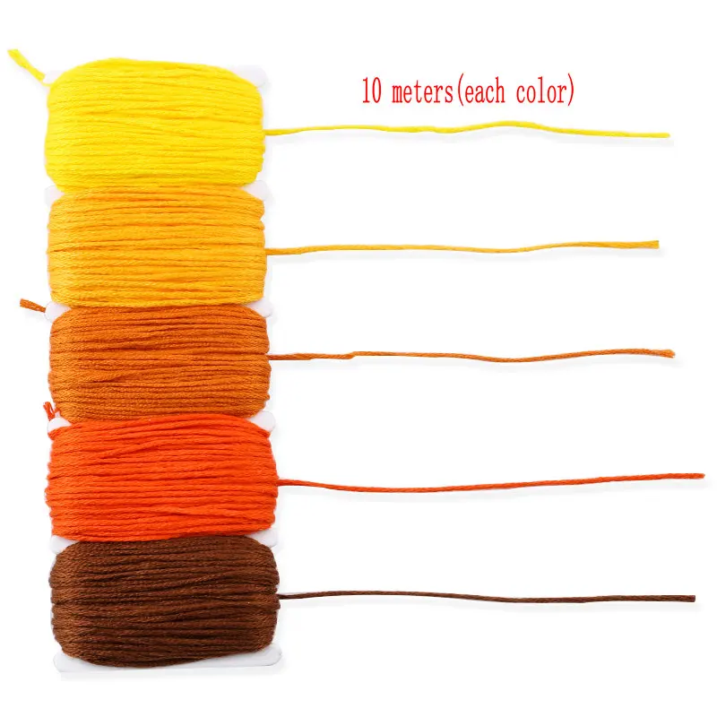 Градиентный цвет полиэстер хлопок плетеный шнур плетеная веревка нить для