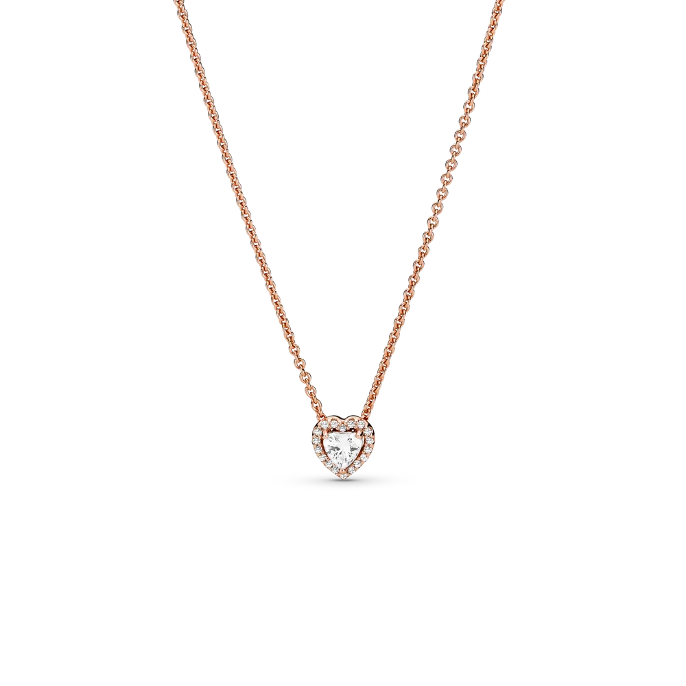 

YLYNXF Fashion Women Jewelry Sets 925 Sterling Silver Zircon Love Rose Gold Heart Ring Necklace Earrings Jewelry Set