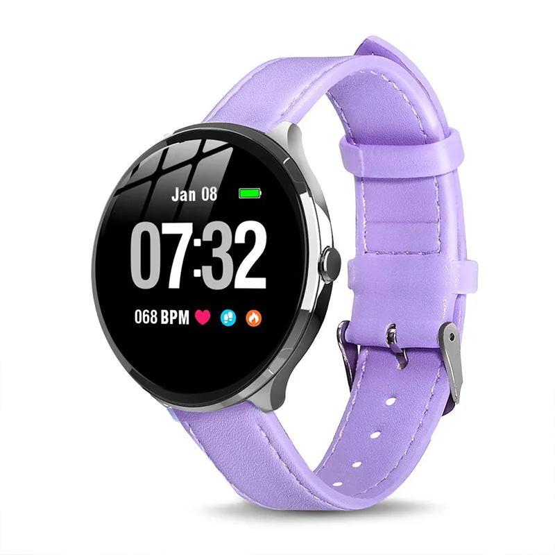 Смарт-часы KOSPET V12 IP67 водонепроницаемые 180mAh 1," Buletooth Heart Rate Sprots умные часы для поддержания здорового образа жизни мужчин и женщин для IOS Android Phone - Цвет: Purple Color