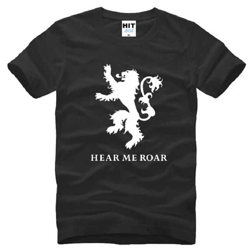 Новые летние домашние футболки Lannister мужские хлопковые с коротким рукавом и