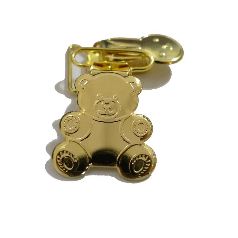 Подтяжки золотого цвета в форме медведя 25 шт. 1 дюйм мм|clip color|clip goldclips 25mm |