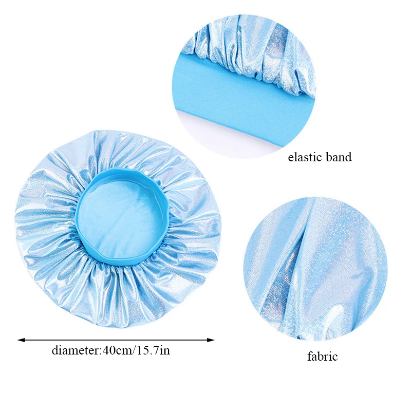 

Women's Satin Bonnet Hair Caps Double Layer Adjust Sleep Night Cap Head Cover Hat For Curly Springy Hair Styling Accessories