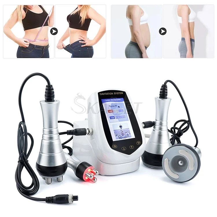 

High Effective 40K Cavitation 4 Heads 5MHZ Radio Frequency Multi-polar Weight Loss Skin Lifting Wrinkle Removal Beauty Machine