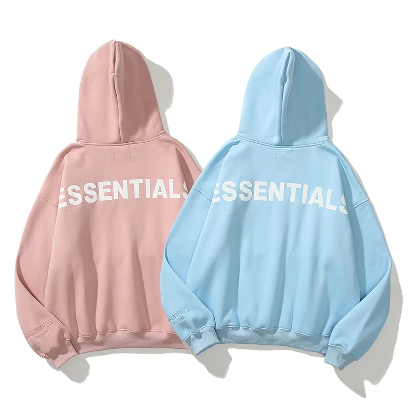 

Autumn and winter Europe and the United States fashion reflective hooded jumper loose add plush thick sweatshirt female 2020