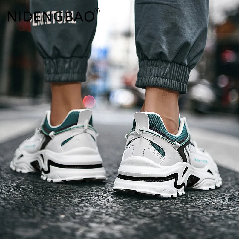 Sneakers For Men 2021 Fashion Mesh Breathable Running Jogging Walking Lace Up Sports Platform Shoes Casual Trainers Size 39-45