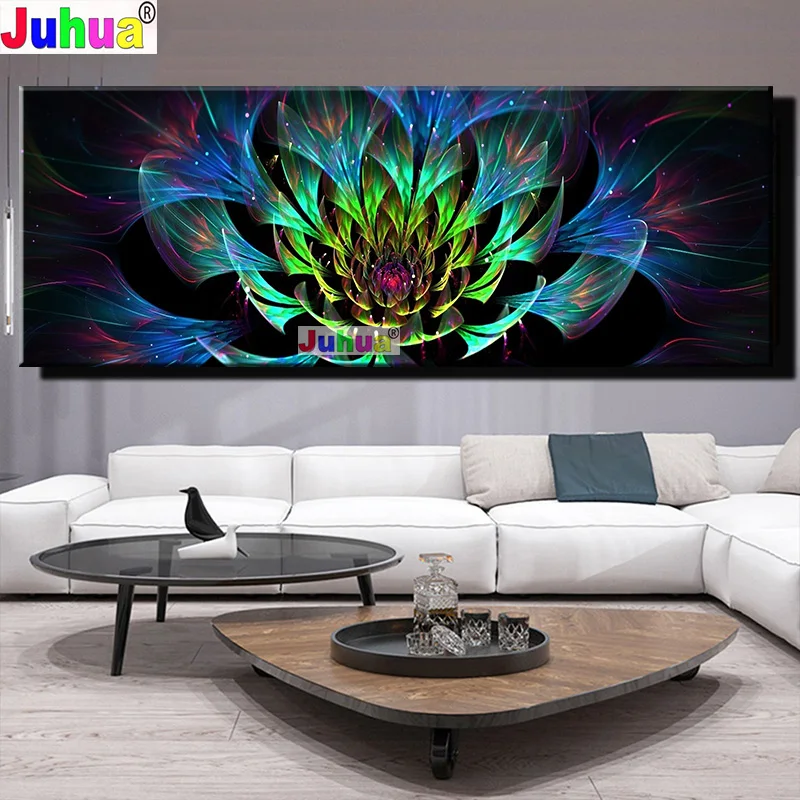 

large size 5d diy diamond painting Abstract Peacock Flower full mosaic square round embroidery needlework Home decor