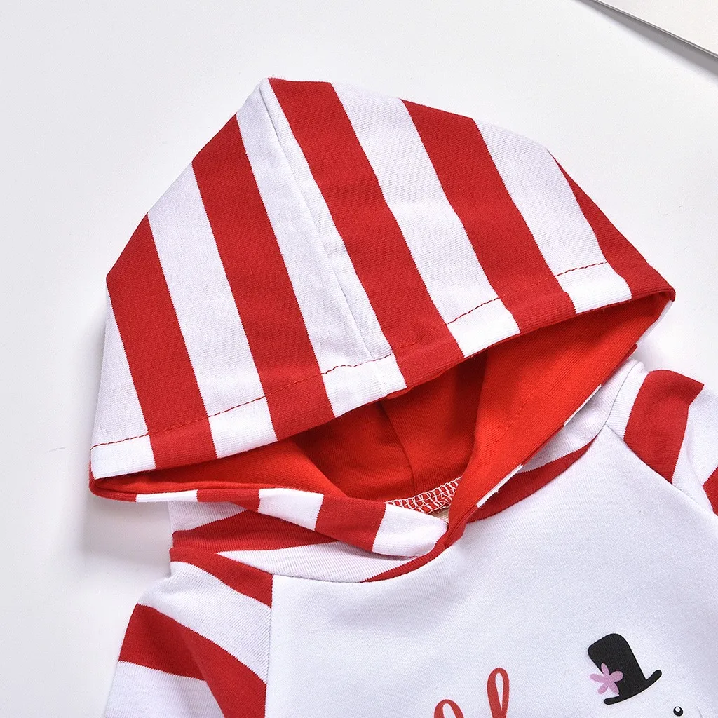 Baby Boys Christmas Rompers Toddler Baby Boy Girl Cartoon Letter Printed Hoodie Romper Infantil Jumpsuits Newborn Clothes