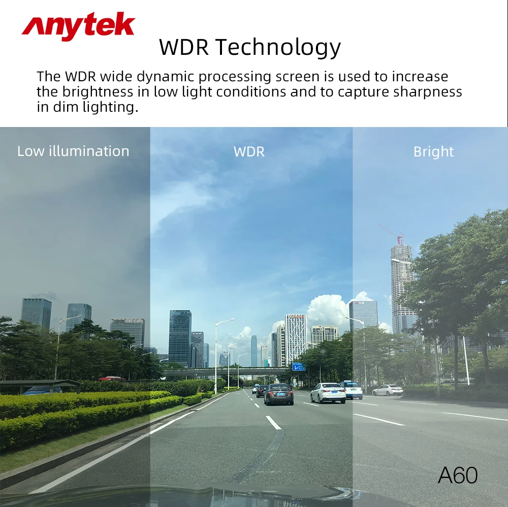

Anytek A60 Car 4inch IPS Screen 1080P HD 170 Degree Wide Angle Dual Camera ADAS Driving Recorder 24 Hours Parking Monitoring DVR