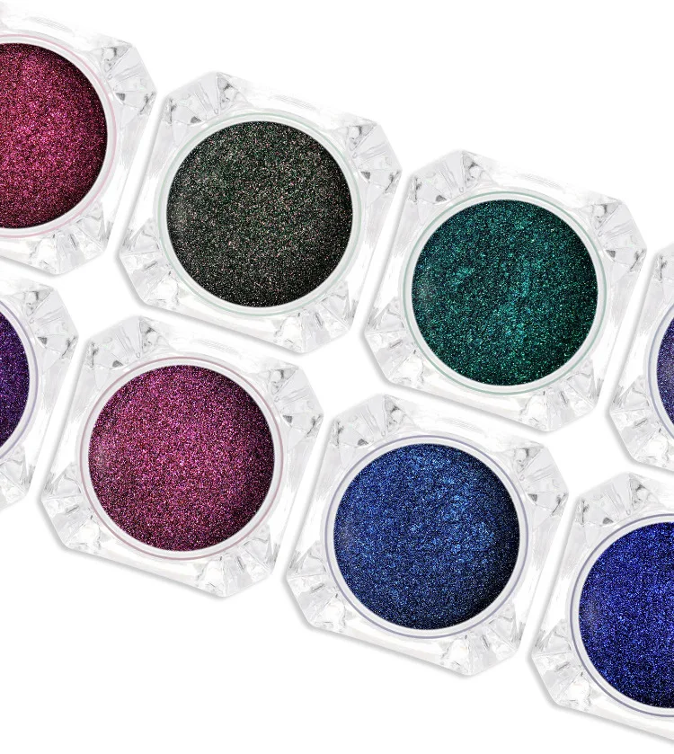 Новые блестки для ногтей порошки фантомные хромовый пигмент Аврора лазер Diy