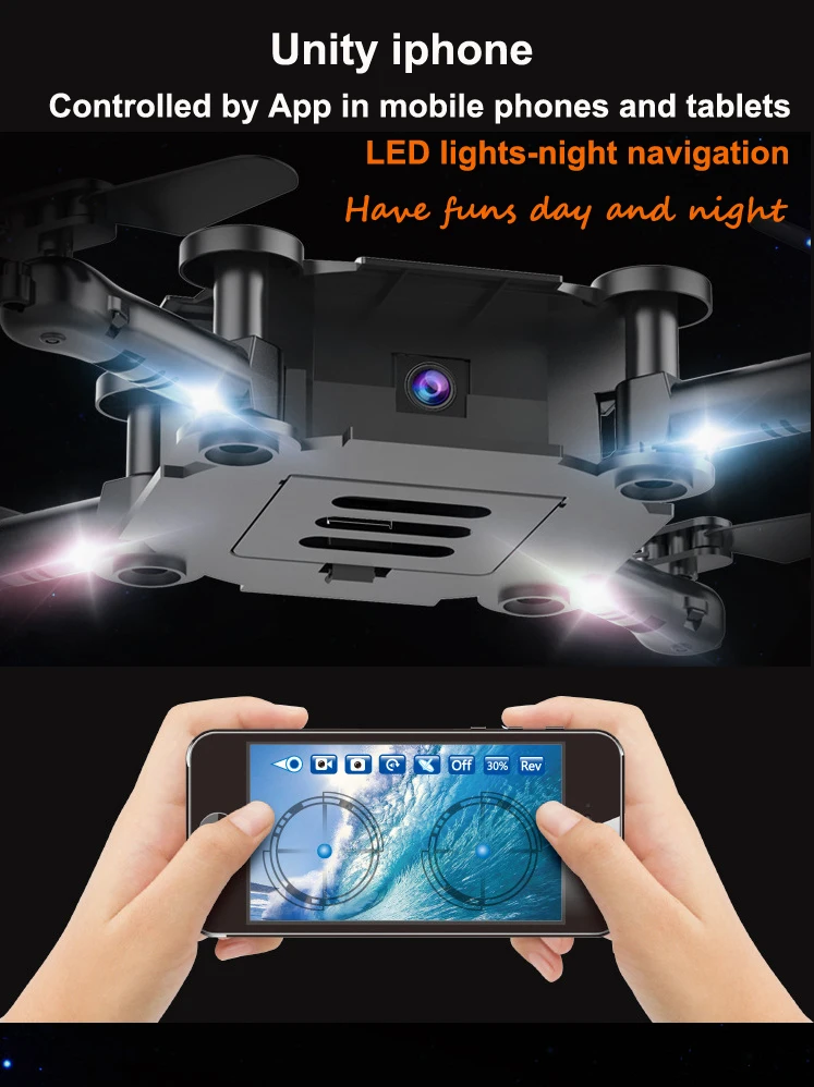 Мини складной БПЛА с высоким разрешением аэрофотосъемка микрокарманный пульт