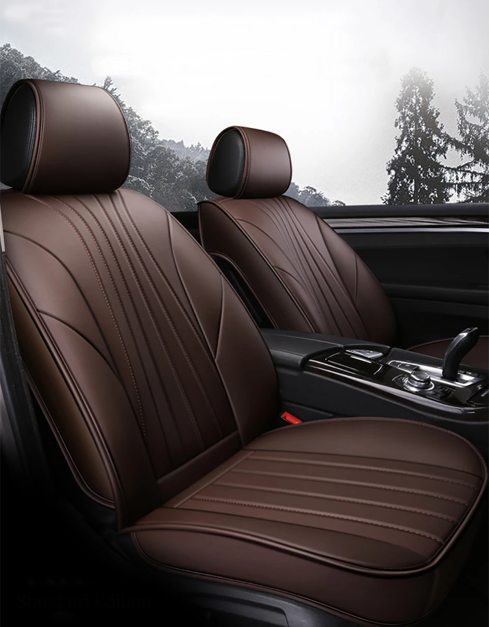 3D Leather car seat cover for hyundai tucson santa fe getz solaris creta kona lantra i40 elantra terracan all models 5 seat