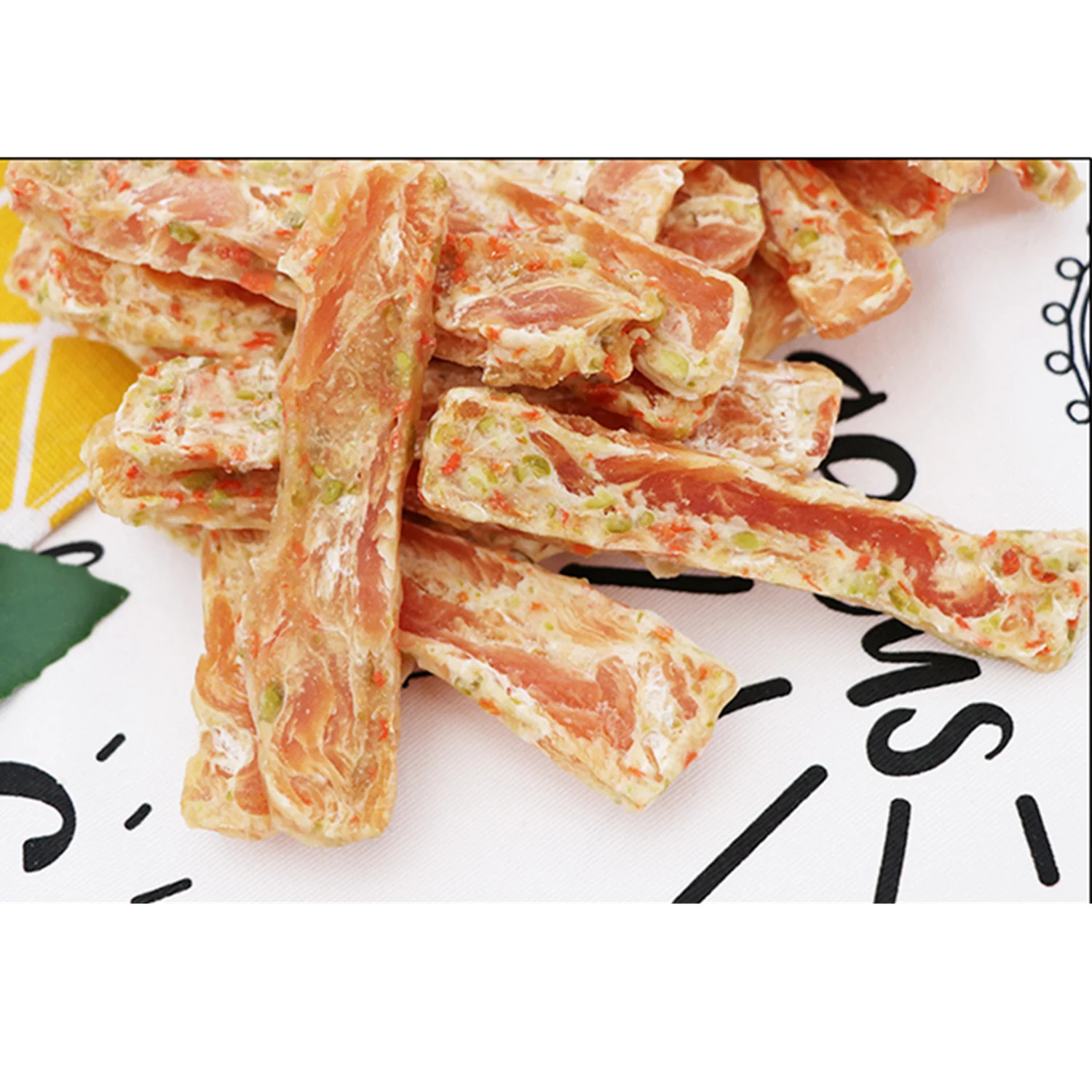 Собака закуски для домашних животных Курица овощи ломтики питательные животные
