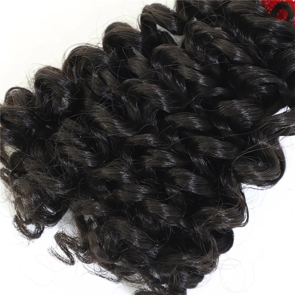 Человеческие волосы на ощупь афро Надувные вьющиеся Пряди 5 240 г Фунми