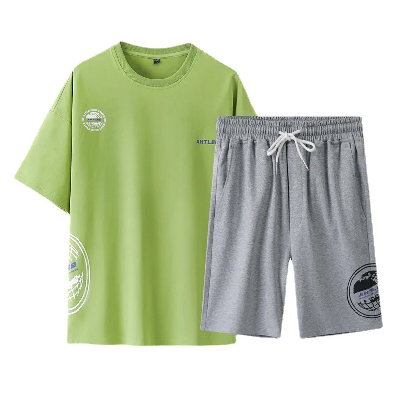 

Short-sleeved T-shirt Suit Men's Tide Brand 2021 Summer New Casual Sports Shorts Men's Clothing