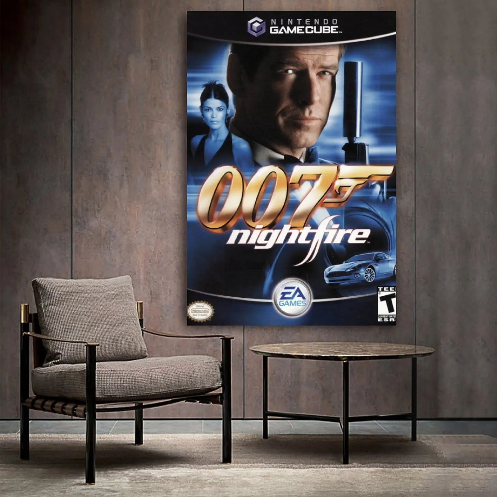 

007_ Nightfire Movie & Video Game Poster Decorative Painting Canvas Wall Art Living Room Posters Bedroom Painting