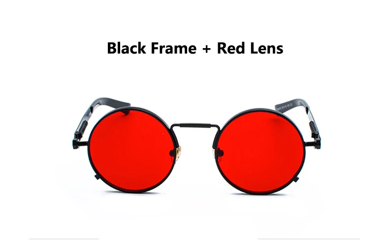 Oculos de sol feminino женские красные очки круглые стимпанк металлические пружины Поляризованные солнечные ретро-очки мужские uv400 Высокое качество