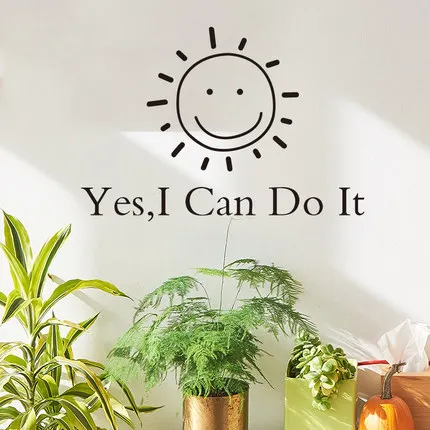Мотивационный плакат настенные наклейки я могу сделать это простота английские