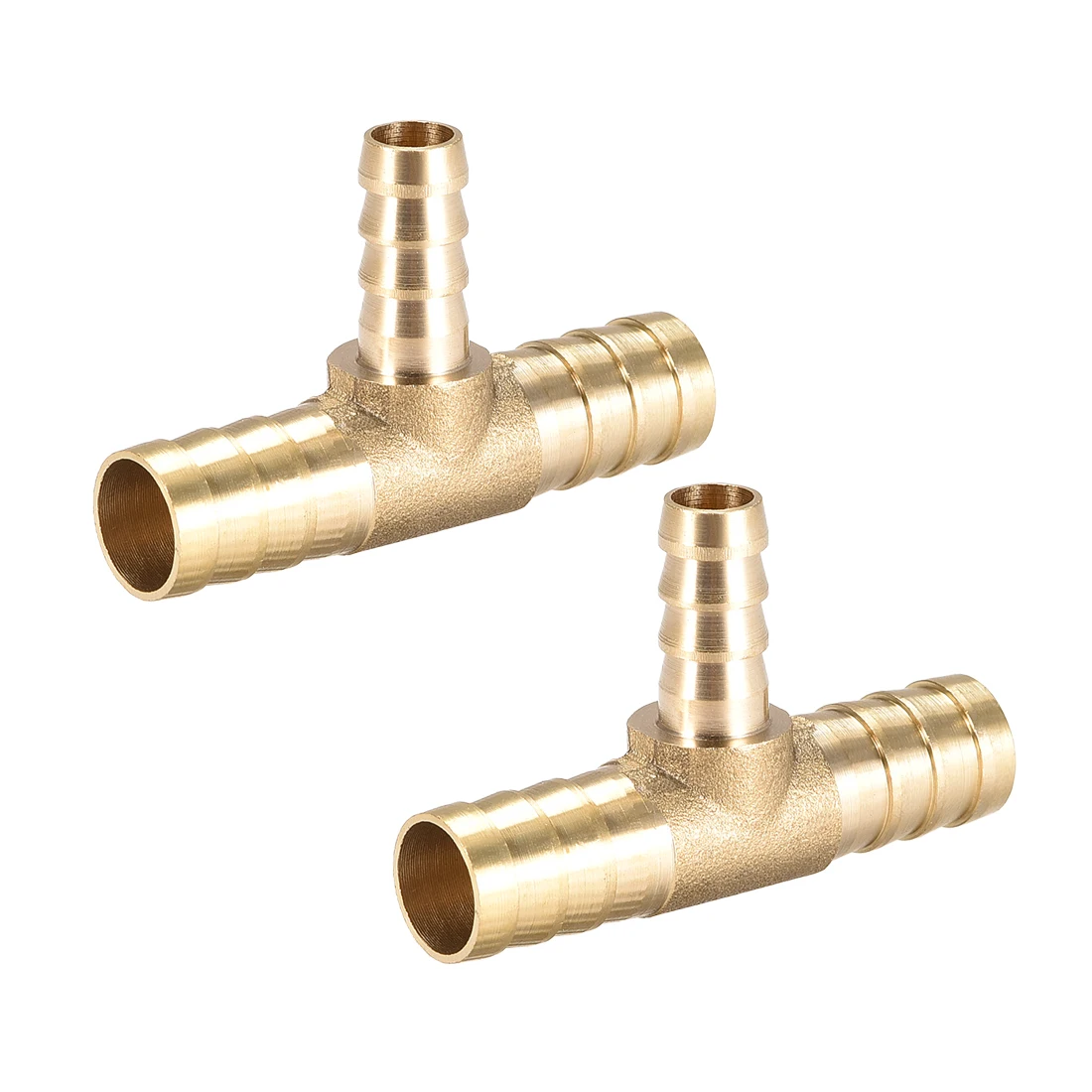 

uxcell 2pcs 12X8X12mm Brass Hose Reducer Barb Fitting Tee T-Shaped 3 Way Barbed Connector Air Water Fuel Gas for air water
