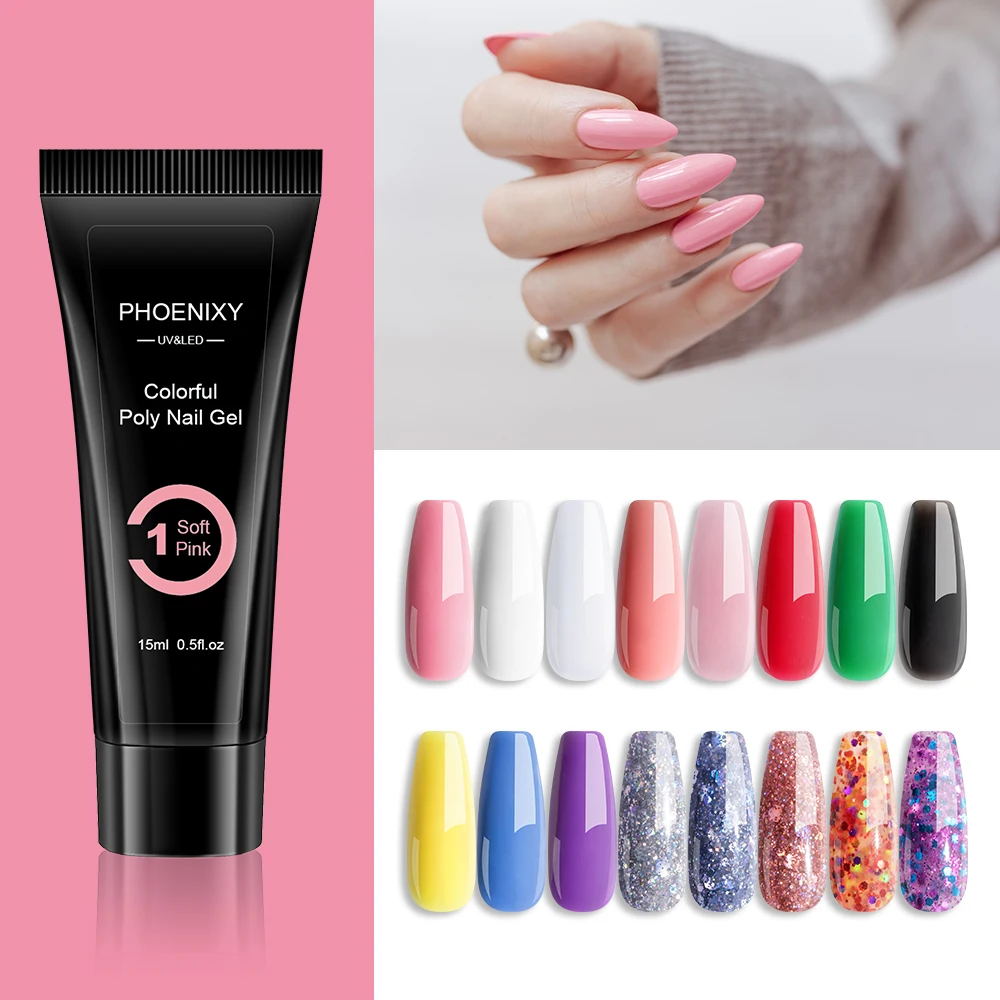 Поли набор гелей для ногтей с машинка стрижки 48 Вт УФ светодиодный светильник