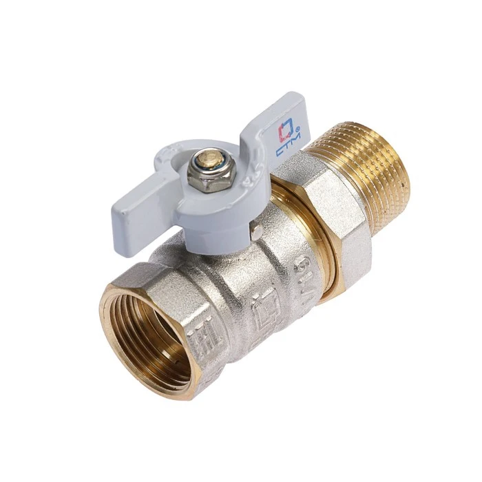 Кран шаровой СТМ СТАНДАРТ с американкой бабочка