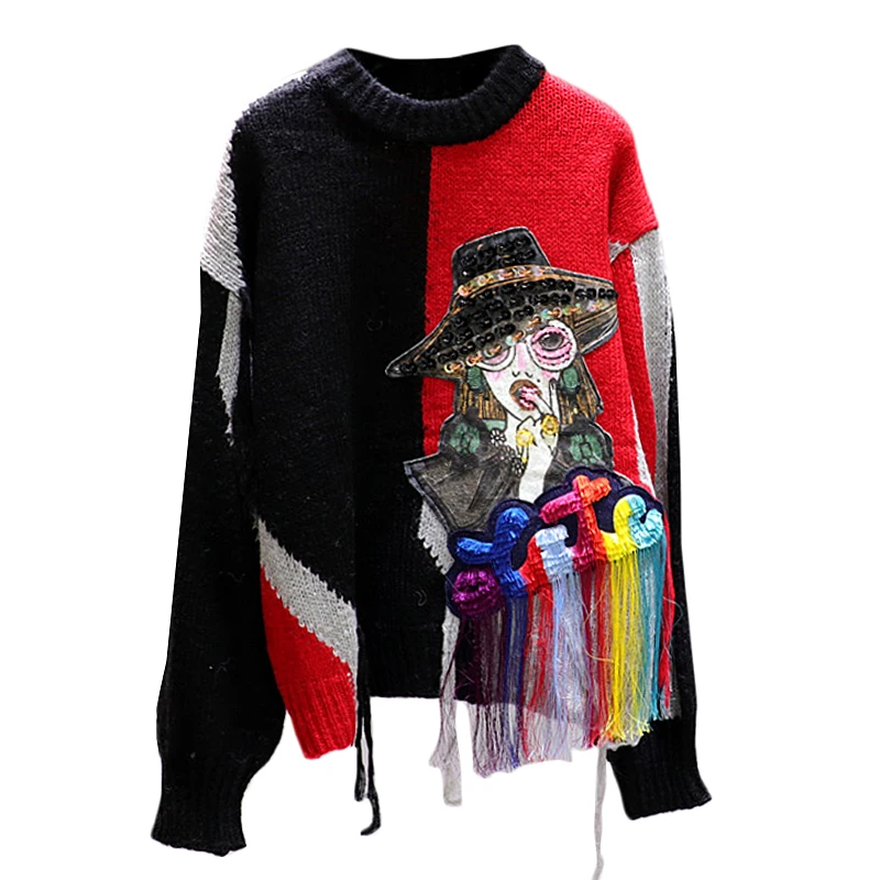 Женский свитер Vefadisa размера плюс с блестками модель 2021 года сезон весна-осень