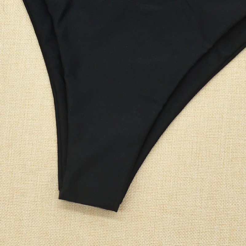 

High Cut Bikinis Micro Thong Sexy Swimsuit Women Swimwear 2021 Summer Bathing Suits Solid Micro Bikini Set Halter Beach Biquini