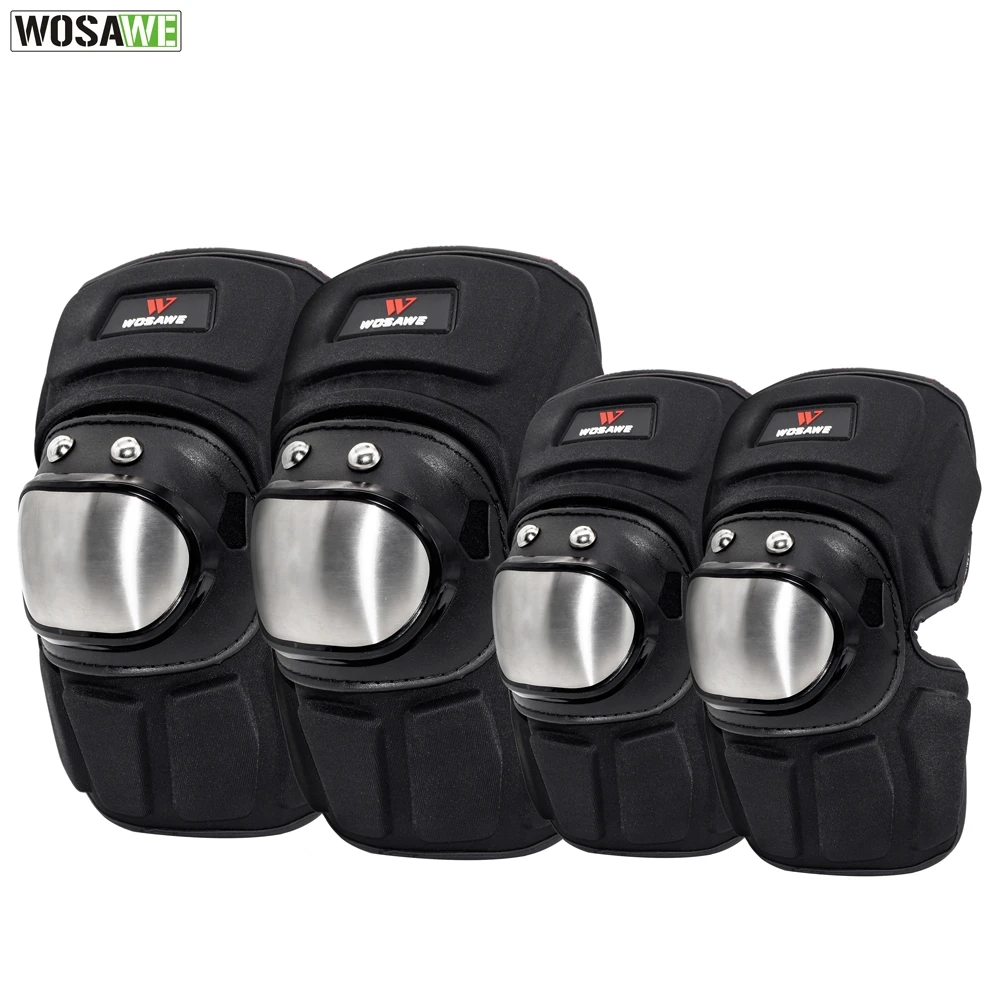 Наколенники WOSAWE из нержавеющей стали для мотокросса комплект налокотников