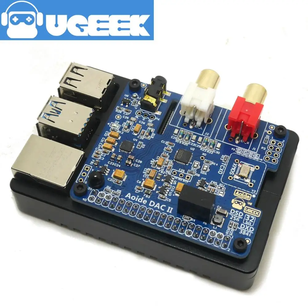 UGEEK New! Ультратонкий чехол с ЧПУ из алюминиевого сплава для Raspberry Pi 4B 3B +