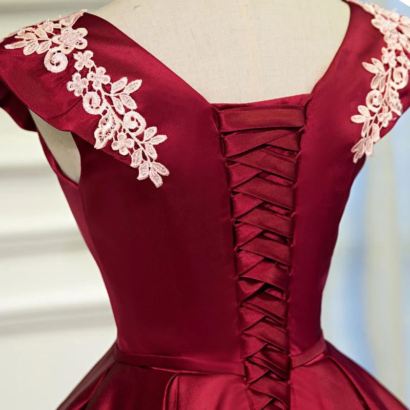 BGW HT32019 сексуальные атласные красные трапециевидные Короткие Выпускные платья с