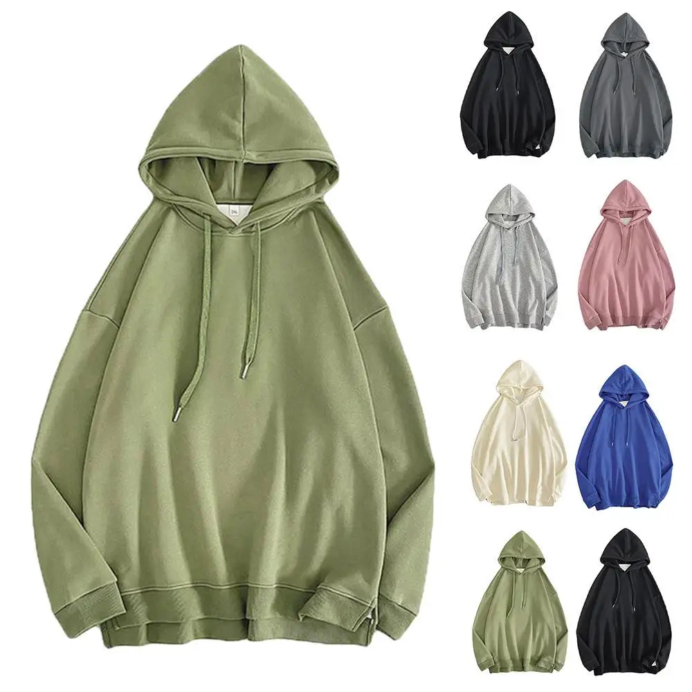 

Mens Long Sleeve Hooded Sweatshirt Casual Plain Loose Sports Pullover Drawstring Hoodies Tops