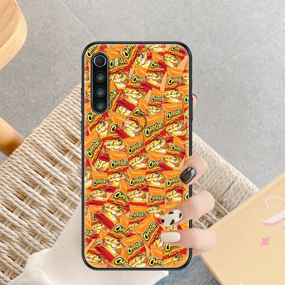 

food cheetoes brand Phone case For Xiaomi Redmi Note 7 7A 8 8T 9 9A 9S 10 K30 Pro Ultra black soft shell art hoesjes tpu Etui