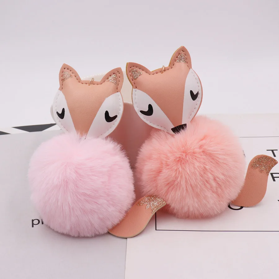 Новинка хит продаж милые животные Лисий шарик из искусственного кроличьего меха