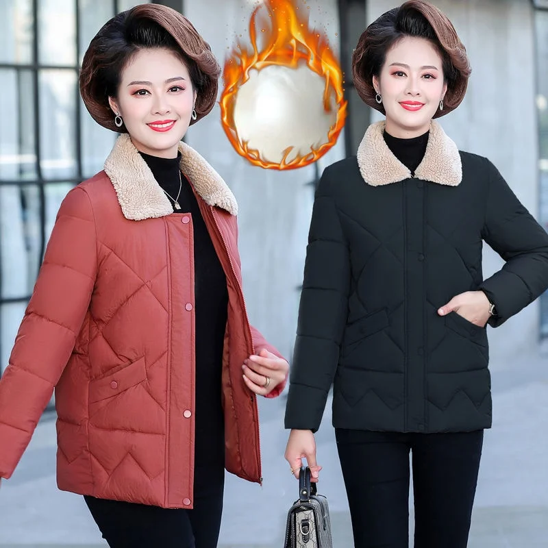 

Куртка с хлопковой подкладкой, зимние парки, теплое пальто с отложным воротником, женская одежда, утепленная женская повседневная куртка X110