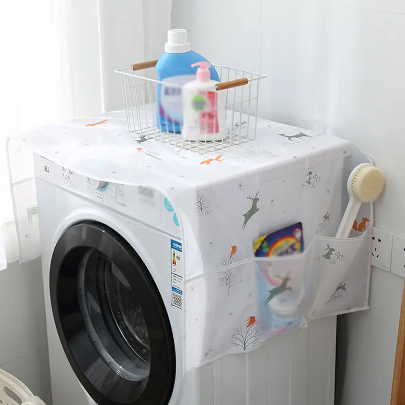 

Washing Machine Cover Refrigerator Pocket Home Textile Multipurpose Household Colorful Dust Cloth Dust Proof Cover