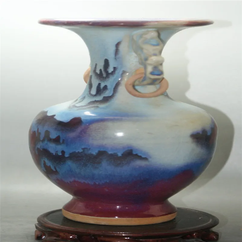 Китайский античный взломать печь для обжига глазури фарфоровая ваза под старину