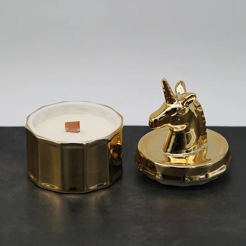 Новые инструменты для свечей чашка в виде единорога позолоченная керамическая
