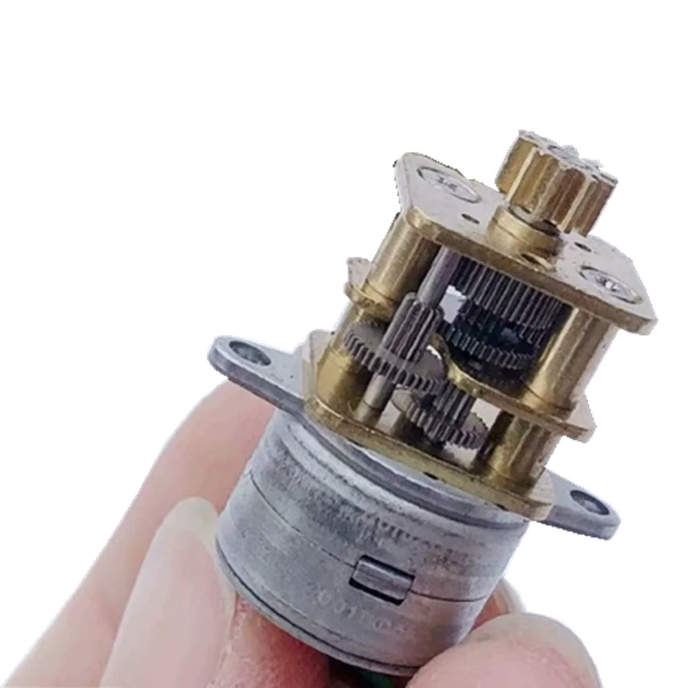 DC 5V-12V 2-фазный 4-проводной Micro Mini 15 шаговый двигатель металлический редуктор 1:100