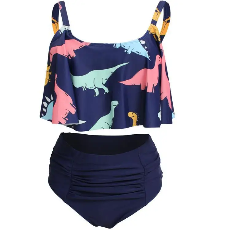 Новинка 2019 стильный купальник-бикини с принтом Юрского периода Европейский и