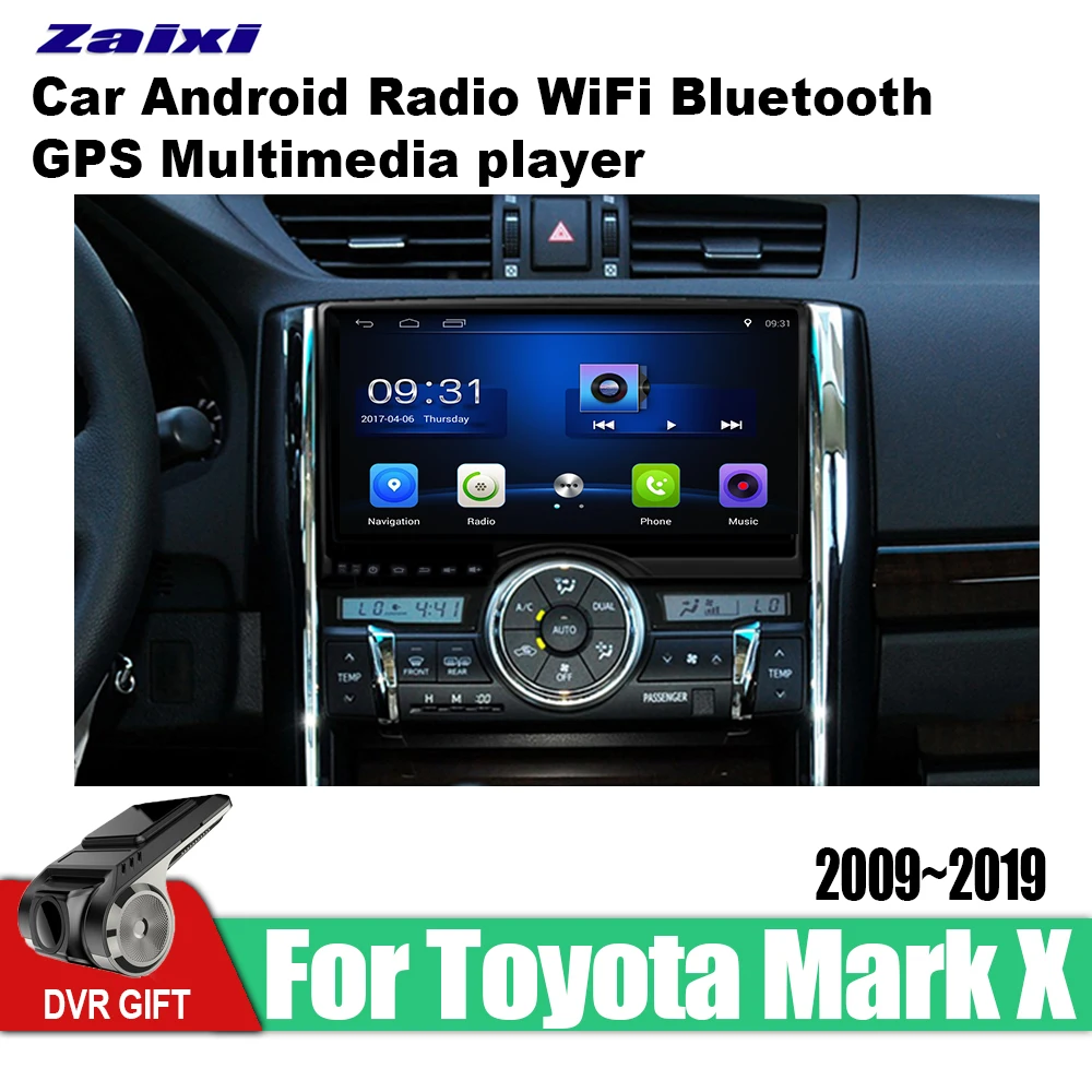 Автомобильный мультимедийный плеер ZaiXi с gps для Toyota Mark X 2009 ~ 2019 автомобильный raido