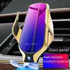 Беспроводное зарядное устройство R1 R2 R3 R9 S5 с автоматическим зажимом и умным датчиком QI индукционный Автомобильный держатель для телефона стойка для iP X XS Sam 1 +