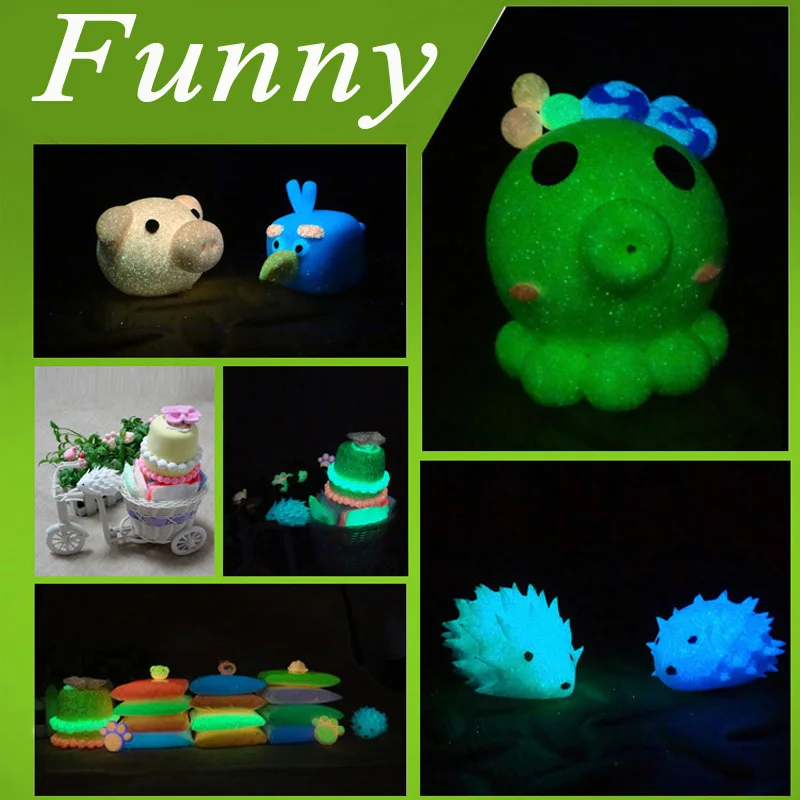 Детский лучший подарок светится ночью легкая полимерная глина мягкая