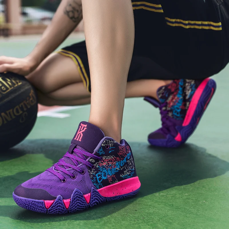 Kyrie 4 мужские баскетбольные кроссовки Jordan Zapatillas Hombre Ретро Нескользящие с высоким